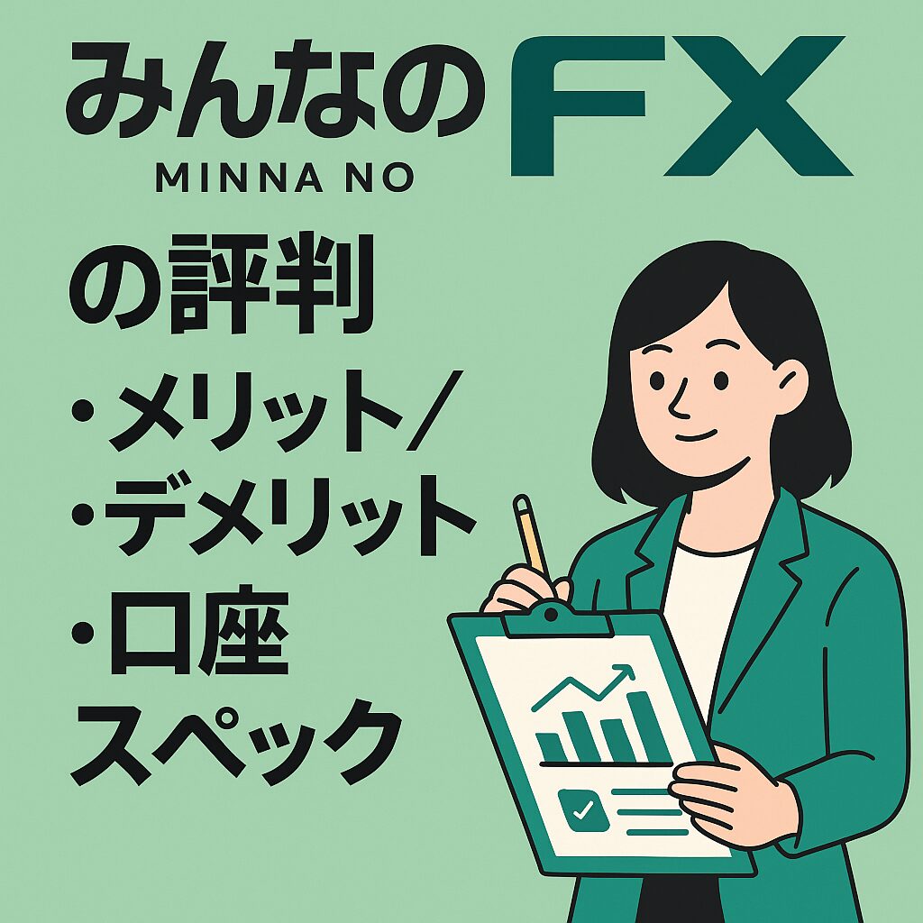 みんなのFXの口座スペックとメリット・デメリットを紹介するイメージ